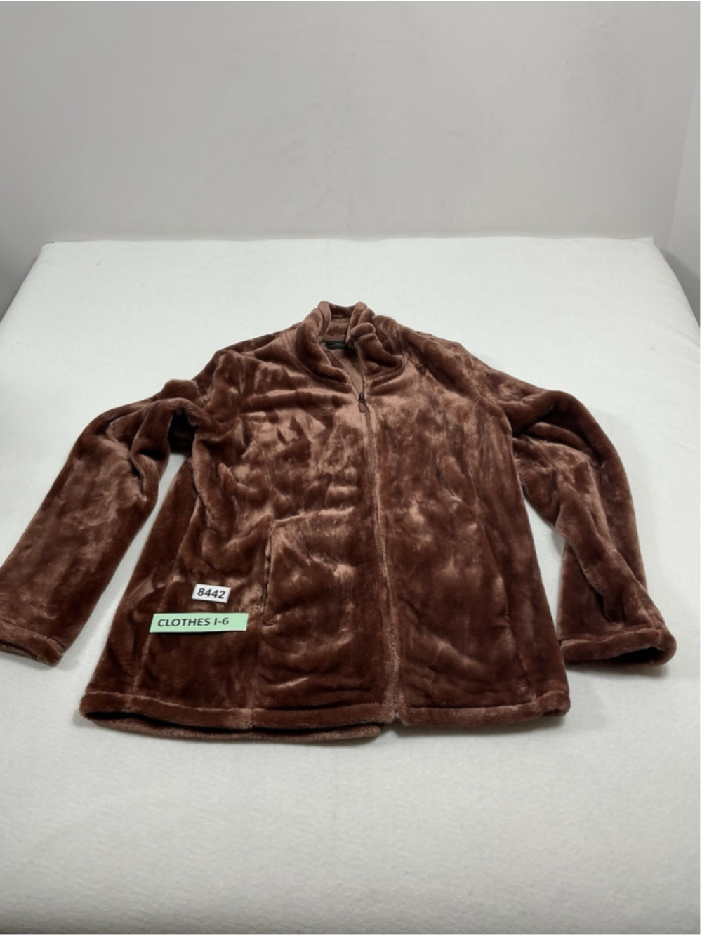 Womans Excellent Condition 32 Degree Heat Soft Plush Fleece Jacket Large Brown